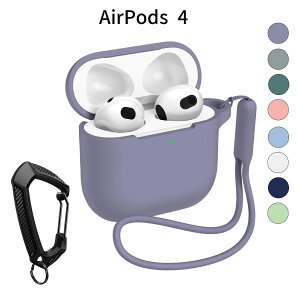 AirPods ��4���� �P�[�X�b�V���R���� �S�ʕی� �ϏՌ� �h�o�J�o�[�t�b�w��h�~ �����h�~ ���C�����X�[�d�Ή� �J���r�i���X�g���b�v�t