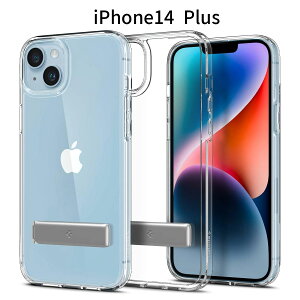 iPhone 14 Plus�b�N���A�L�b�N�X�^���h�P�[�X�b�ϏՌ� ��d�\�� ���΂ݖh�~ TPU×PC