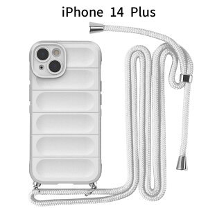 iPhone 14 Plus �P�[�X|���|�� �X�g���b�v�t�� �ϏՌ� TPU ����~��