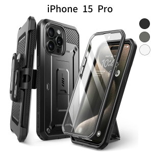 iPhone 15 Pro �P�[�X|�S�ʕی� �ϏՌ� �t�B������̌^ �N���b�v�t��