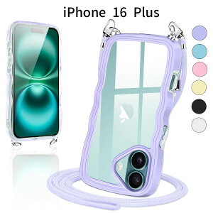 iPhone 16 Plus �p �N���A �V�����_�[ �P�[�X TPU ���^ �ϏՌ� �l�b�N�X�g���b�v�t ���� ���킢�� ���|�� �΂ߊ|��