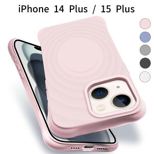 iPhone 14 Plus / 15 Plus �P�[�X MagSafe�Ή� �ϏՌ� �V���R�� �X�g���b�v�z�[��