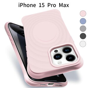 iPhone 15 Pro Max �P�[�X MagSafe�Ή� �ϏՌ� �V���R�� �X�g���b�v�z�[��