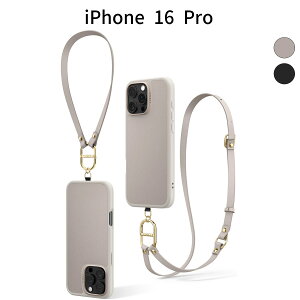 iPhone 16 Pro �P�[�X MagSafe�Ή� ���U�[ �V�����_�[�X�g���b�v�t�� �J�����ی�