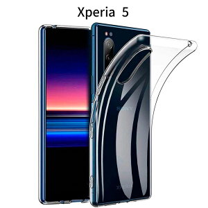 Xperia 5 �N���A TPU �P�[�X ���^|�����\�t�g�J�o�[|�ϏՌ��E����~��|���C�����X�[�d�Ή�