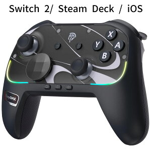 Nintendo Switch 2 Switch/ Steam Deck / iOS / Android / PC �Ή��R���g���[���[ RGB���C�g TMR�X�e�B�b�N���� �j���e���h�[�X�C�b�`2