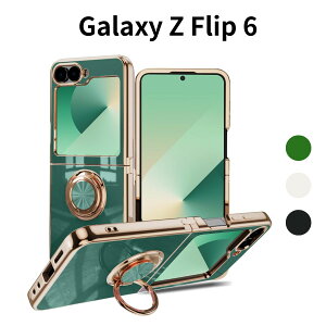 Galaxy Z Flip6 P[X ZoRoll Ot TPU VR ^ bLH ϏՌ 360x]X^h Cz ԍڃz_[Ή y MNV[ Z Flip6 Jo[
