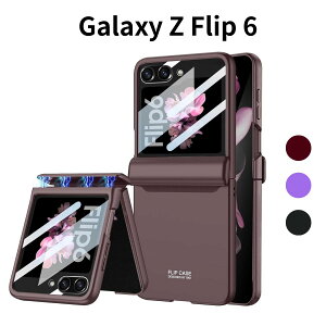 Galaxy Z Flip6 �P�[�X �q���W�ی� ��̌^�݌v �ϏՌ� �o���p�[ �J�o�[ �����h�~ ���h�~ �����Y�ی� �S�ʕی� �y�� �������