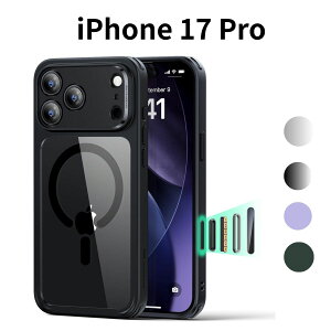 iPhone 17 Pro P[X ESR MagSafeΉ 3{ϏՌ ČRMILKi ω wʏh~ CX[dΉ Xgbvz[t nCubh݌v