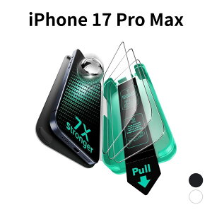 iPhone 17 Pro Max �t�B���� ESR �K���X�t�B���� 9H���d�x 3���Z�b�g �����K���X �ČRMIL�K�i AR���H �w��h�~ �C�A�Ȃ� �������o �z�R���h�~ ������ SGS�F�� 1.7m�����e�X�g�� ���ȒP�����K�C�h�g�t�� 