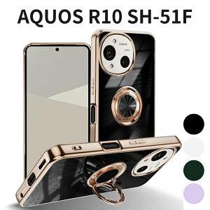 AQUOS R10 SH-51F Ot X}zP[X TPU bLH ^ ϏՌ 360°] ԍڃz_[Ή ANIXR10 pJo[ ubN