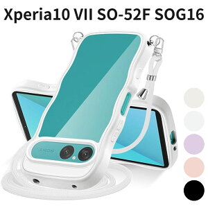 Xperia10 VII SO-52F SOG16 �P�[�X �N���A �V�����_�[ �X�g���b�v�t�� �ϏՌ� ���^ �y�� ��|�� ���|�� ���������� ���C�����X�[�d�Ή� ���� �z���C�g