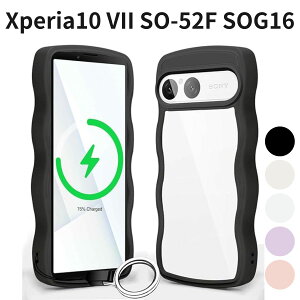 Xperia10 VII SO-52F SOG16 �P�[�X �N���A TPU �ϏՌ� ���^ �y�� ����~�� �����h�~ ���C�����X�[�d�Ή� �u���b�N ���q����