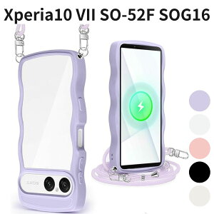 Xperia10 VII SO-52F SOG16 �p �P�[�X �N���A �V�����_�[ �J�o�[ ���� �ϏՌ� ���킢�� TPU �X�g���b�v�t �������� �񂩂� ���|�� ���C�����X�[�d�Ή� �p�[�v��