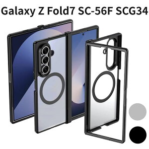 Galaxy Z Fold7 SC-56F SCG34 MagSafe�Ή� �q���W�ی� �P�[�X �}�O�l�b�g���� �����w�� �}�b�g�o���p�[ �ϏՌ� ���^ ���΂ݖh�~ ���C�����X�[�d�Ή� �N���A/�u���b�N