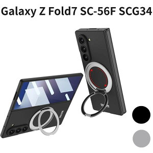 Galaxy Z Fold7 SC-56F SCG34 �yTrendKase�z�P�[�X MagSafe�Ή� 360�x��]�X�^���h ���C�����X�[�d�Ή� �����O�t�� �ϏՌ� ��ʃt�B������̌^ �M�����N�V�[ Z�t�H�[���h7 �X�}�z�P�[�X �u���b�N