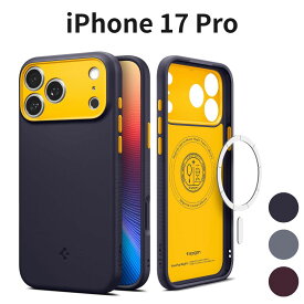 iPhone 17 Pro ケース Spigen 正規品 MagSafe対応 ストラップホール付き 米軍MIL規格 ナノポップ ブルーベリーネイビー ACS09966