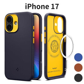iPhone 17 ケース MagSafe対応 Spigen 米軍MIL規格 ストラップホール付 ナノポップ マグフィット ブルーベリーネイビー
