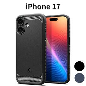 iPhone 17 ケース Spigen MagSafe対応 耐衝撃 米軍MIL規格 マット ブラック ラギッドアーマー マグフィット ACS09975