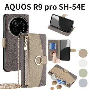 AQUOS R9 pro SH-54E �P�[�X �V�����_�[ �X�g���b�v�t�� �~���[�t�� �J�[�h���[ �X�^���h�@�\ �ϏՌ� TPU �J�o�[ �A�N�I�X R9 �v�� ������� �΂ߊ|�� �X�}�z�P�[�X �������� TOO&SOO �u���E��