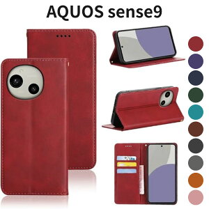 AQUOS sense9 �P�[�X �蒠�^ SH-53E SHG14 SH-M29 �J�o�[ PU���U�[ �J�[�h���[ ���z�^ �ϏՌ� �}�O�l�b�g �X�^���h�@�\�t�� �S5�F (���b�h)