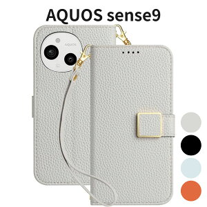 AQUOS sense9 �P�[�X �蒠�^ �J�[�h���[ ���^ �y�� ���z�^ �X�}�z�P�[�X �S�ʕی� �X�^���h�@�\ docomo SH-53E au SHG14 SH-M29 6.1�C���`�Ή� �O���[