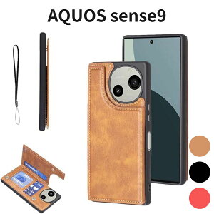 AQUOS sense9 �蒠�^�P�[�X �J�[�h���[ ���U�[ �ϏՌ� �y�� ���^ �X�^���h�@�\ IC�J�[�h�Ή� SH-53E SHG14 SH-M29 ���g���u���E��