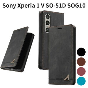 Sony Xperia 1 V SO-51D SOG10 �蒠�^�P�[�X �������� �X�^���h �J�[�h���[ �}�O�l�b�g�� TPU �S�ʕی� �Ռ��z�� �u���b�N