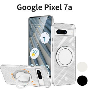 Google Pixel 7a �P�[�X �N���A TPU ���^ �y�� �ϏՌ� �w��h�~ ���΂ݖh�~ �����O360°��]�X�^���h MagSafe�Ή� �����Y�ی� �X�g���b�v�z�[���t�� �ԍڃz���_�[�Ή�