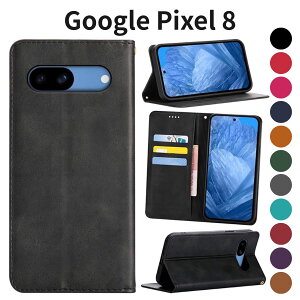 Google Pixel 8 �P�[�X �蒠�^ ���z�^ PU���U�[ �ϏՌ� �S�ʕی� �J�[�h���[ �����J�[�h �X�^���h�@�\ ���E�ȒP �g�уJ�o�[ �u���b�N