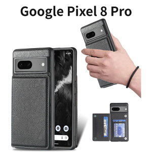 Google Pixel 8 Pro �P�[�X �X�^���h�@�\ �w�ʃJ�[�h���[ IC�J�[�h�Ή� PU���U�[ TPU �\�t�g�C���i�[ �h�� �h�� ���@�\ ���z�^ ���g�� �V���v�� �u���b�N