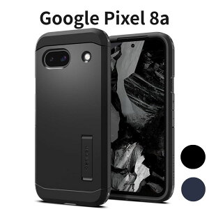 Google Pixel 8a �P�[�X Spigen �ϏՌ� �X�^���h�t�� �ČRMIL�K�i �O�w�\�� �X�}�z�X�^���h �J�����ی� ���h�~ ���C�����X�[�d �^�t�E�A�[�}�[ �u���b�N ACS07264