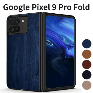 Google Pixel 9 Pro Fold �P�[�X Aioria �E�b�h�p�^�[�� TPU �݊������� �ϏՌ� �X�^�C���b�V�� �ؖڕ� �X�}�z�J�o�[ �_�[�N�u���[