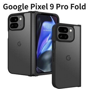 Google Pixel 9 Pro Fold �P�[�X DOMAVER TPU+PC �ϏՌ� ���C�����X�[�d ���^ �y�� �w��h�~ �}�b�g�d�グ �u���b�N