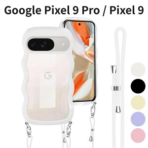 Google Pixel 9 Pro Fold �P�[�X Pixel 9 / 9 Pro �Ή� �V�����_�[�X�g���b�v�t�� �g�^ �E�F�[�u �΂߂��� ������ �؍��� �X�}�z�P�[�X �z���C�g