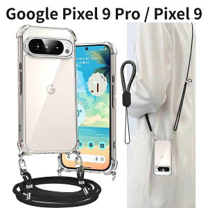 Google Pixel 9 Pro Fold �P�[�X Pixel 9 / 9 Pro �Ή� �V�����_�[ �X�g���b�v2�{�t�� ���� �N���A ���^ �ϏՌ� MIL�K�i PC+TPU �X�}�z�P�[�X