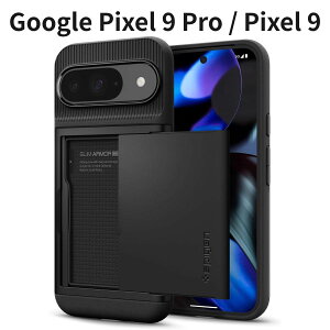 Google Pixel 9 Pro Fold �P�[�X Pixel 9 / 9 Pro �Ή� Spigen �J�[�h���[ MIL�K�i �ϏՌ� ��d�\�� �X�����A�[�}�[ �u���b�N