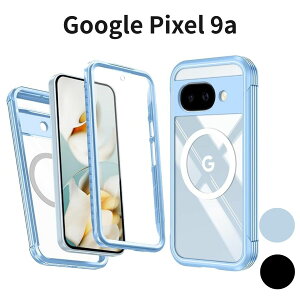 Google Pixel 9 Pro Fold �P�[�X Pixel 9a �Ή� ���ʕی� MagSafe�Ή� �����K���X���� 360�x�S�ʕی� MIL�K�i �ϏՌ� �u���[