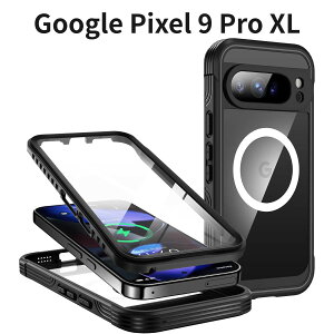 Google Pixel 9 Pro Fold �P�[�X Pixel 9 Pro XL �Ή� ���ʕی� MIL�K�i MagSafe�Ή� �}�O�l�b�g���� �����K���X���� ���ϖh�~ �ϏՌ� �u���b�N