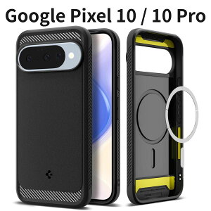 Google Pixel 10 / 10 Pro �P�[�X Spigen MagSafe�Ή� ���M�b�h�A�[�}�[ �ϏՌ� �ČRMIL�K�i �}�b�g�u���b�N