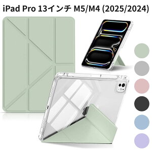 iPad Pro 13�C���` M5/M4 (2025/2024) �P�[�X CeiLarv TPU+PU���U�[ Y�܂� �����^ �y�� �c���X�^���h �y�����[ �I�[�g�X���[�v �O���[��