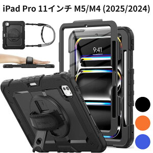 iPad Pro 11�C���` M5/M4 (2025/2024) SEYMAC �ϏՌ��P�[�X �t�B�����t�� 360°��]�X�^���h �X�g���b�v�t�� �u���b�N