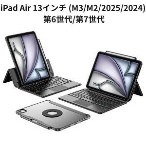 iPad Air 13�C���` (M3/M2/2025/2024) ��6����/��7���� ��p �L�[�{�[�h�t���P�[�X ���C�����X ���C�E�� �X�}�[�g�J�o�[ �u���b�N