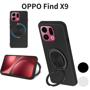 OPPO Find X9 �P�[�X MagSafe�Ή� �����O�t�� 360�x��]�X�^���h �}�b�g �ϏՌ� �Ռ��z��