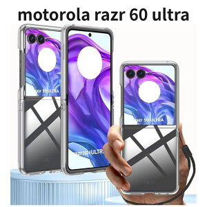 motorola razr 60 ultra �P�[�X �N���A ���� �n�[�h�P�[�X �X�g���b�v�t�� ���^ �y�� �ϏՌ� �o���p�[ ���g���[�� razr60Ultra �J�o�[