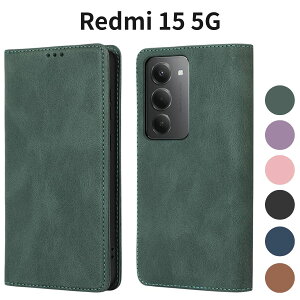 Redmi 15 5G �P�[�X �蒠�^ �}�O�l�b�g�� �J�[�h���[ �X�^���h�@�\ ���z�^ ���U�[�� �X�}�z�J�o�[