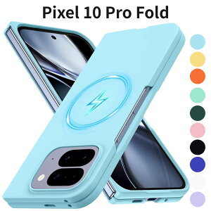 Pixel 10 Pro Fold �P�[�X MagSafe�Ή� �}�O�l�b�g���� ���C�����X�[�d�Ή� �ϏՌ� PC�n�[�h�P�[�X ���^ �y�� ���ϖh�~ �����Y�ی� �V���v�� �X�}�z�J�o�[ �y�[���u���[