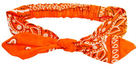 ＼楽天ランキング獲得／ 【即納】ワイヤー入りバンダナ風ヘアバンド カチューシャ ターバン ダンス衣装 小物 ペイズリー 迷彩 MC83121 レディース/ジュニア/キッズ ブルー/グリーン/オレンジ/イエロー/ピンク/ホワイト/レッド/ブラック/スカル柄/アーミー柄 [M便 1/8]