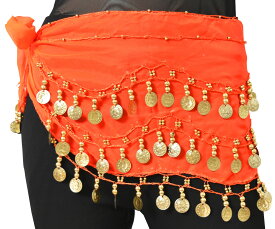 ＼楽天ランキング獲得／ 【即納】【アウトレット】ベリーダンス ヒップスカーフ コイン付き シフォン ヒップスカート ベリーダンス衣装 ダンス衣装 ステージ衣装 コスプレ衣装 ベリー レッスン用 ベリーダンス 練習着 レディース /全10色 フリーW36Q05 [M便 1/2]