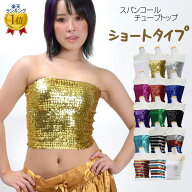 ＼楽天ランキング獲得／ 【即納】スパンコール 衣装 ダンス衣装 チューブトップ ヒップホップ ステージ衣…